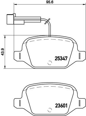 A.B.S. P 23 146 BREMBO Bremsbelagsatz, Scheibenbremse